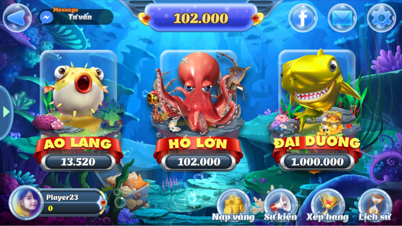 Bắn cá Thần Tài Sclub88 | Săn boss khủng, rinh thưởng vàng 3 bắn cá Thần Tài Sclub88